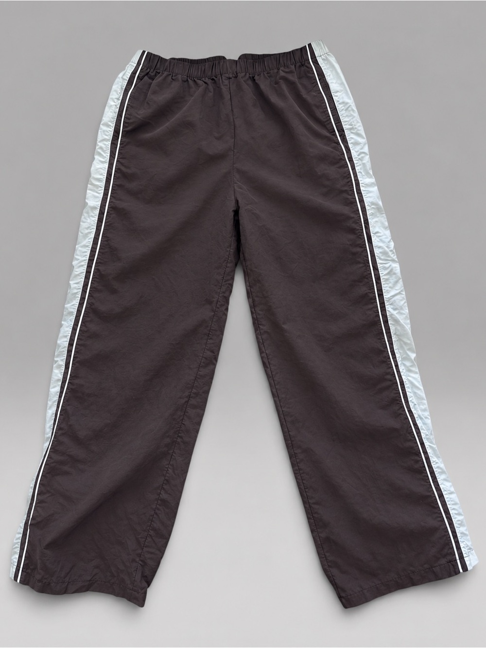 No Boundaries Black Joggers with White Side Stripes